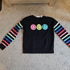 Carter's Black Sweater with Colorful Smiley Faces